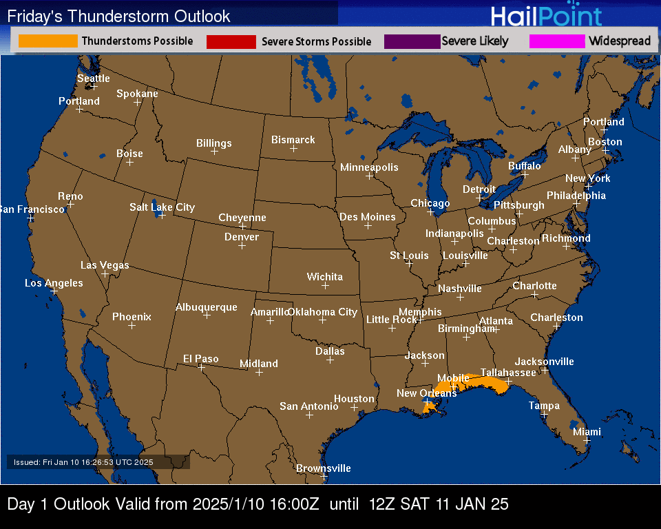 Today's Hail Forecast