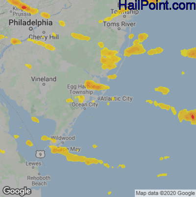 Interactive Hail Maps - Hail Map for West Long Branch, NJ