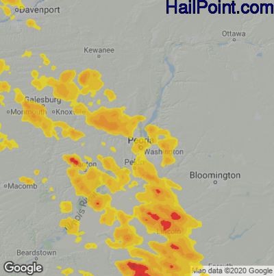 Interactive Hail Maps - Hail Map for Peoria, AZ