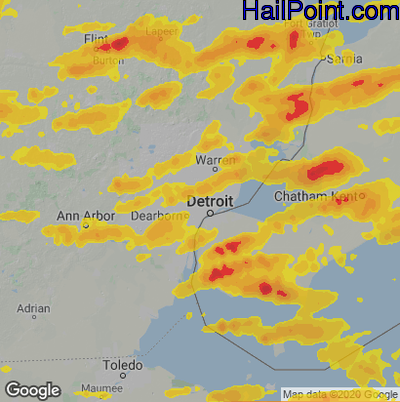 Interactive Hail Maps - Hail Map for Peoria, AZ