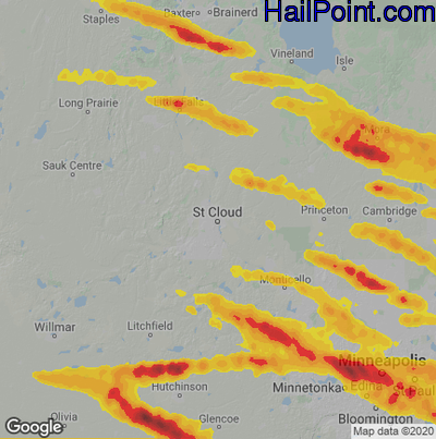 Interactive Hail Maps - Hail Map for Peoria, AZ