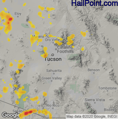 Interactive Hail Maps - Hail Map for Peoria, AZ