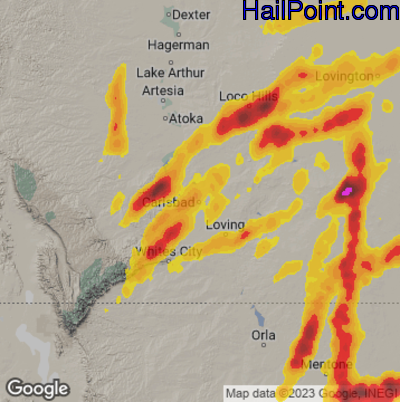 Interactive Hail Maps - Hail Map for Peoria, AZ